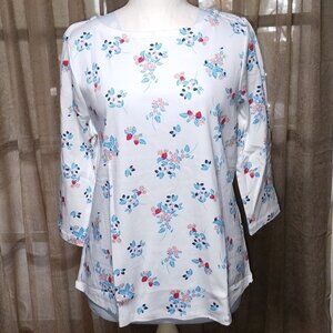 💰 3/$25.00 Women's Charter Club Plus Sz Petite XXL 3/4 Sleeve Top-$25.00. NWT.